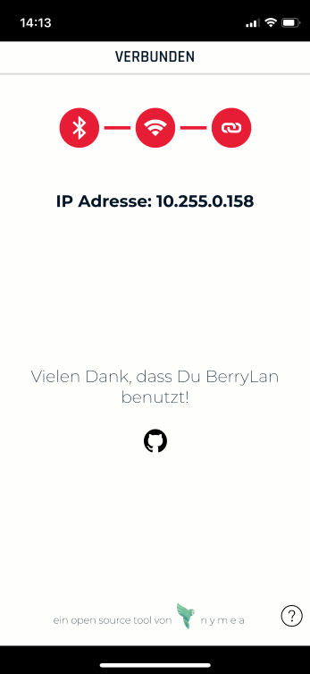 BerryLan Einrichtung über Smartphone mit Bluetooth
